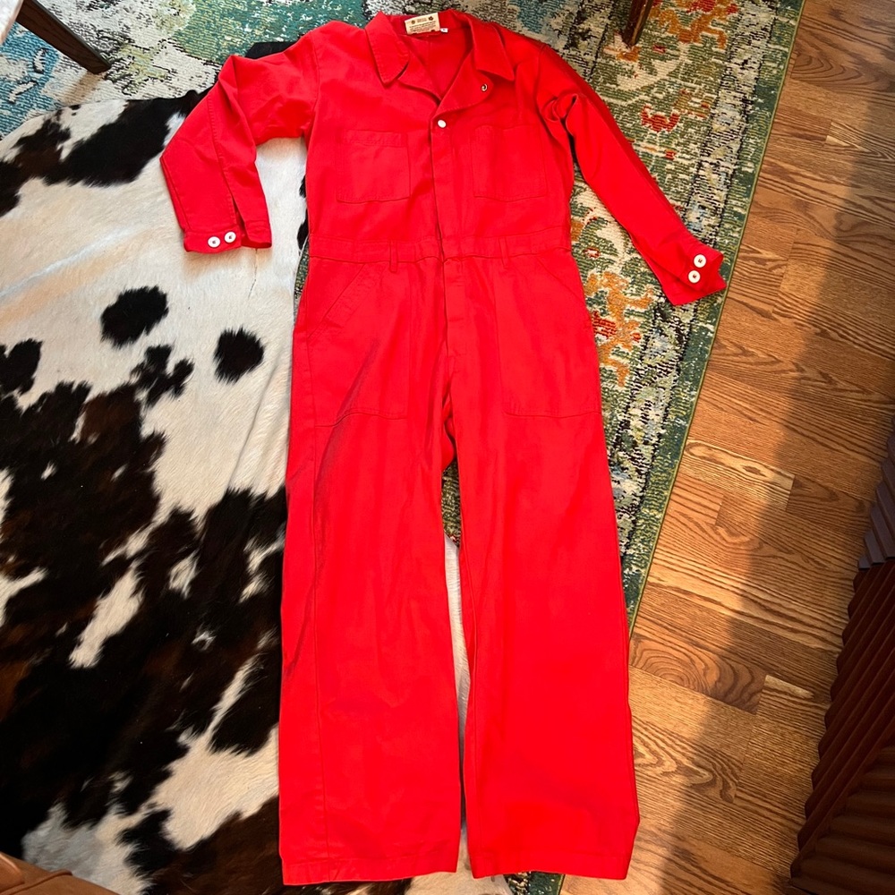 NWOT Big Bug Press Red Unisex Long-Sleeve Coveralls